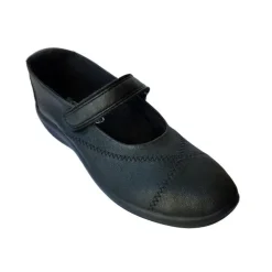 Arcopedico ballerina med velcro - Sort