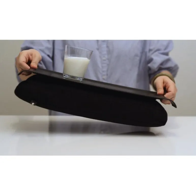 Bakke med pude 43x23 cm - Sort