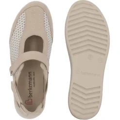 Berkemann ballerina med velcro - Beige