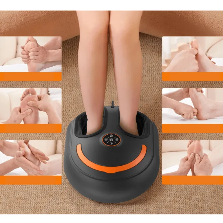 Elektrisk fodmassageapparat med varme