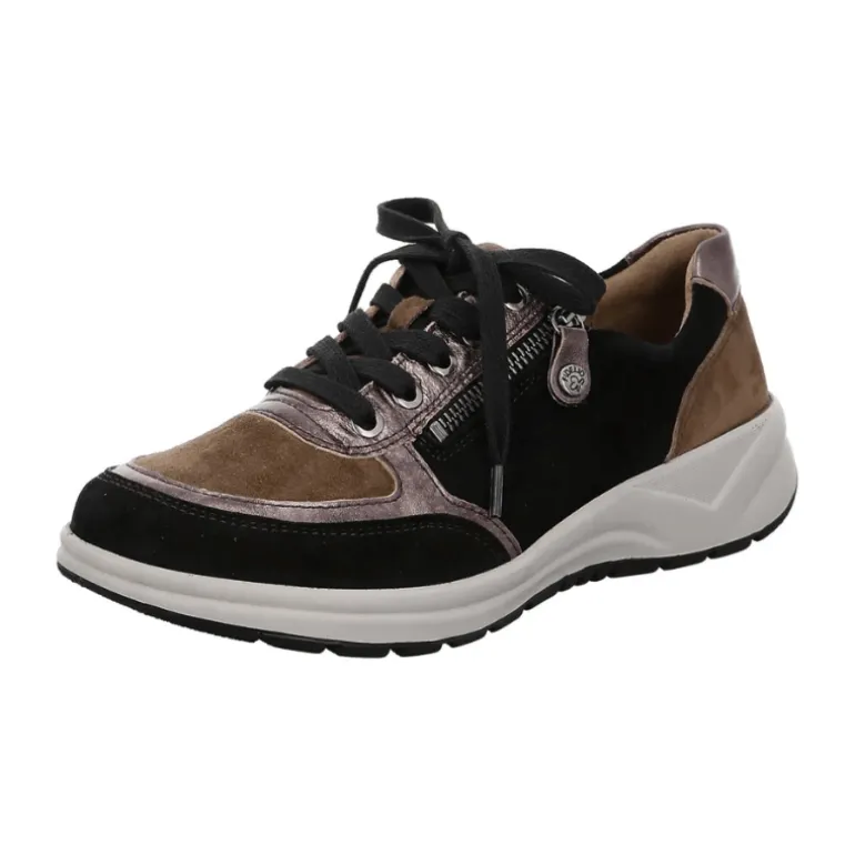 Fidelio sporty damesneaker - Sort/brun