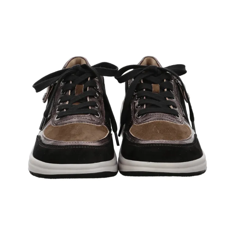 Fidelio sporty damesneaker - Sort/brun
