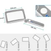 Foldbar læselup med LED-lys - 4x forstørrelse