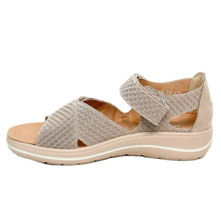 Hartjes damesandal med hælkappe - Sand