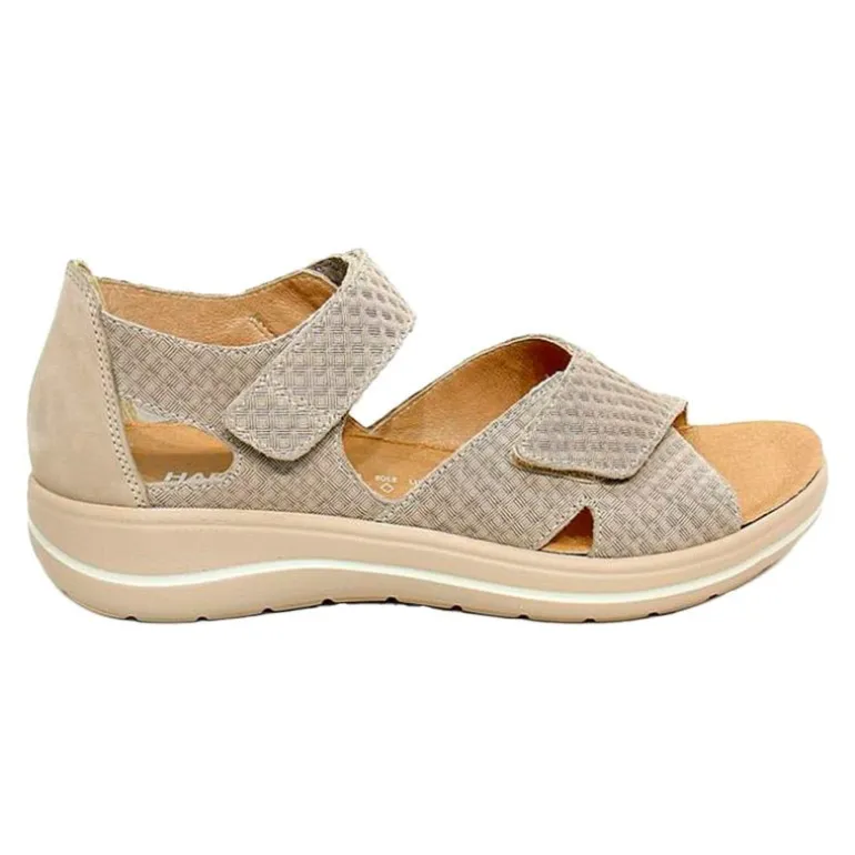 Hartjes damesandal med hælkappe - Sand