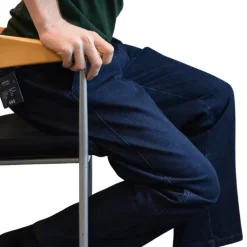 Jeans med elastik i taljen - Blå