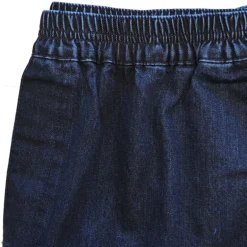 Jeans med elastik i taljen - Blå