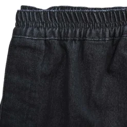 Jeans med elastik i taljen - Koksgrå/sort