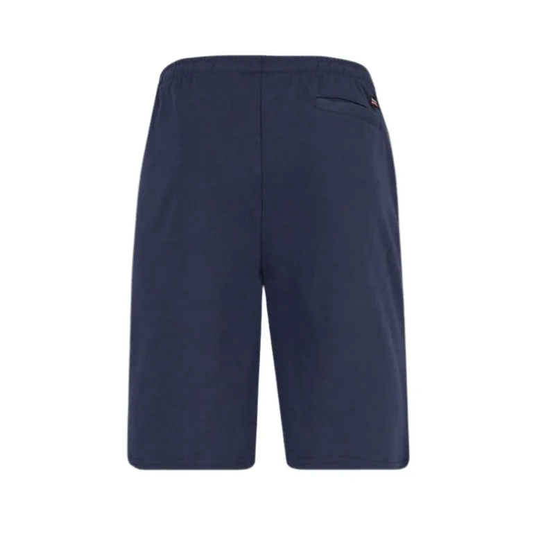 Knælange shorts med elastik - Marineblå