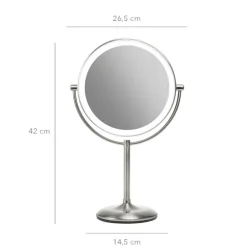 Makeup-spejl med tonet lys - 15x forstørrelse