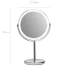 Makeup-spejl med tonet lys - 1x/10x forstørrelse