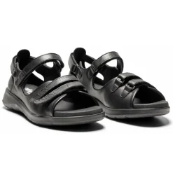 New Feet damesandal i skind - Sort