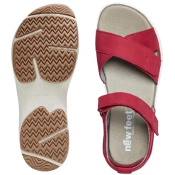 New Feet damesandal med hælkappe - Rød