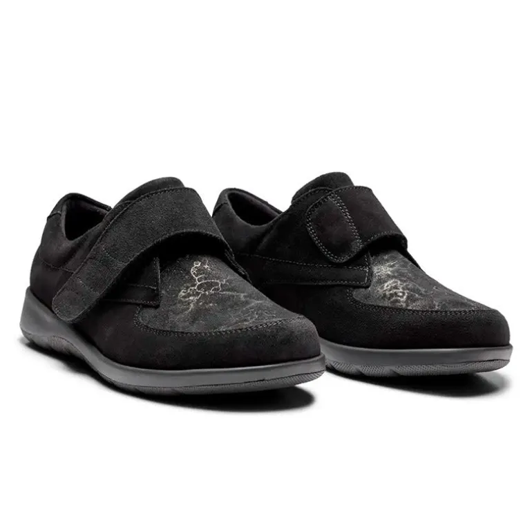New Feet damesko med velcrorem - Sort