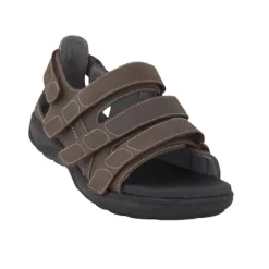 New Feet herresandal med hælkappe - Brun