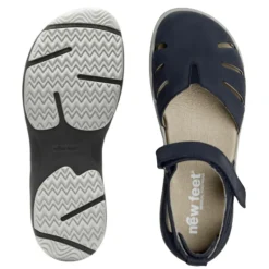 New Feet lukket damesandal - Mørkeblå
