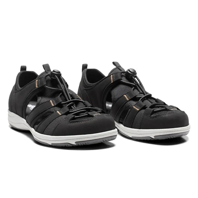 New Feet sporty damesandal - Sort