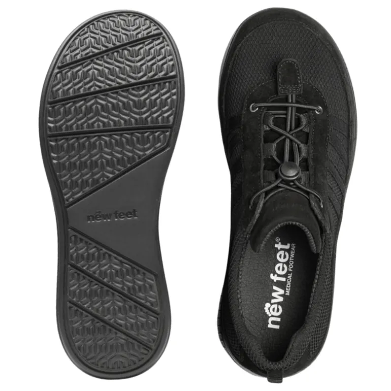 New Feet vandafvisende damesneaker - Sort
