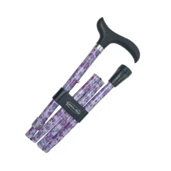 Sammenklappelig stok - Lilla blomst
