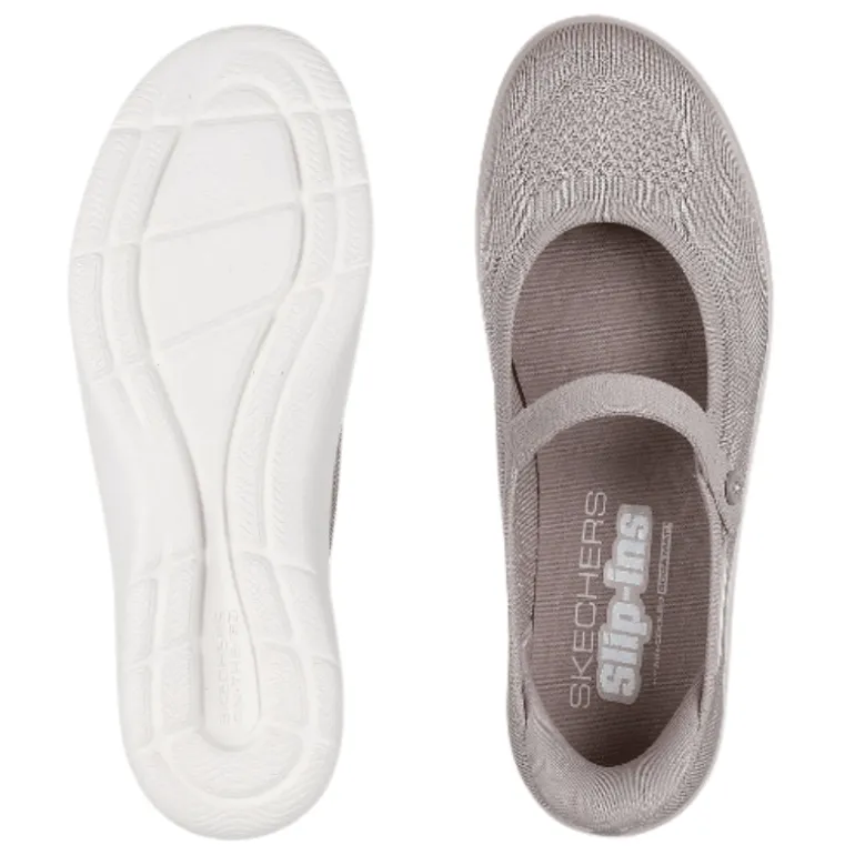 Skechers slip-in ballerina - Natur