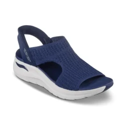 Skechers slip-in damesandal - Mørkeblå