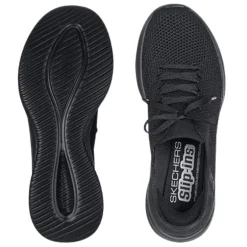 Skechers slip-in damesneaker - Sort