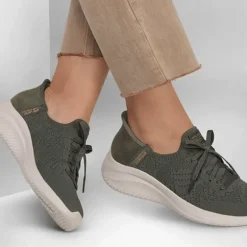 Skechers slip-in damesneaker - Oliven