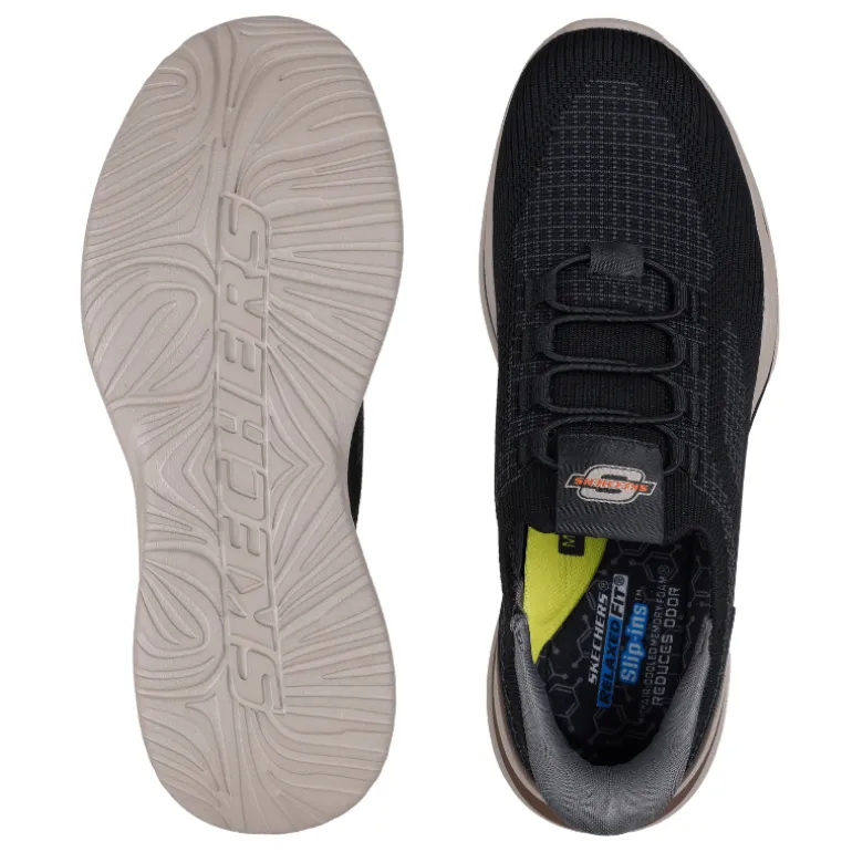 Skechers slip-in herresko - Sort