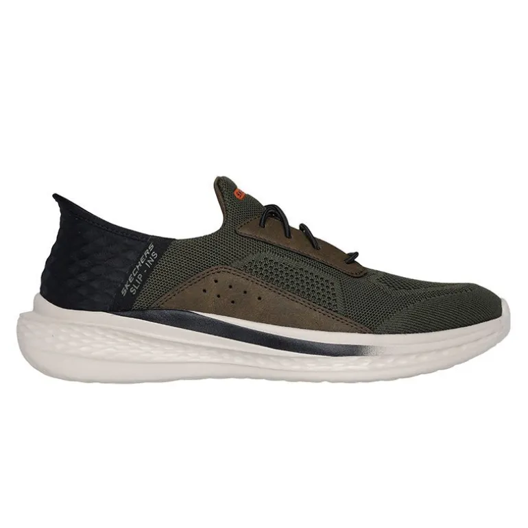 Skechers slip-in herresneaker - Oliven