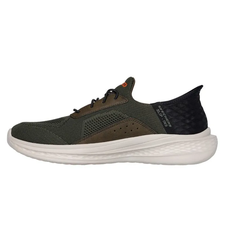 Skechers slip-in herresneaker - Oliven