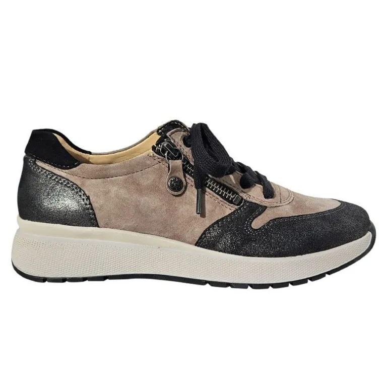 Sporty sneaker - Beige/Sort