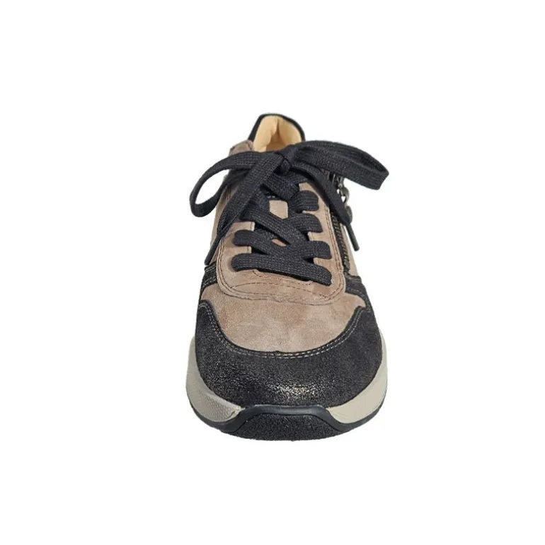 Sporty sneaker - Beige/Sort