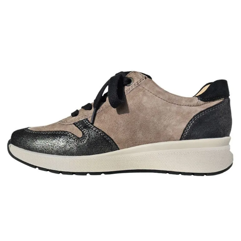 Sporty sneaker - Beige/Sort