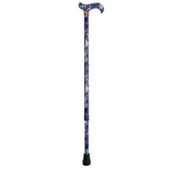 Stok med justerbar højde - Lilla blomster