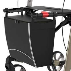 Vandafvisende taske med lynlås til rollator