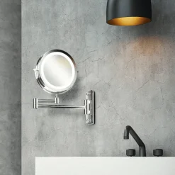 Væghængt makeup-spejl - Krom