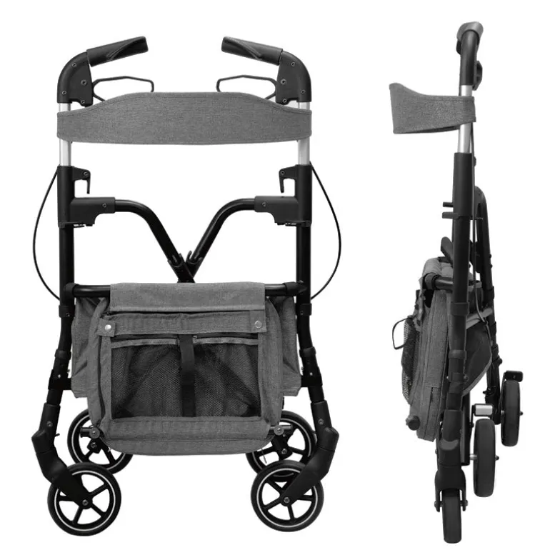 W4 rollator / indkøbsvogn - Blå