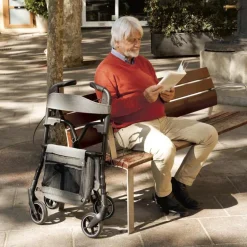 W4 rollator / indkøbsvogn - Blå