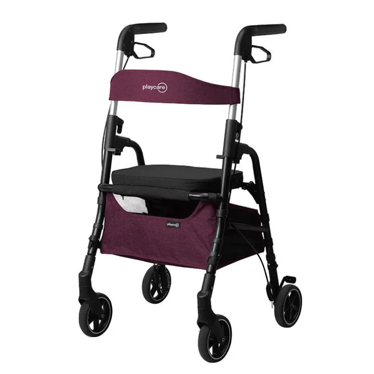 W4 rollator / indkøbsvogn - Bordeaux
