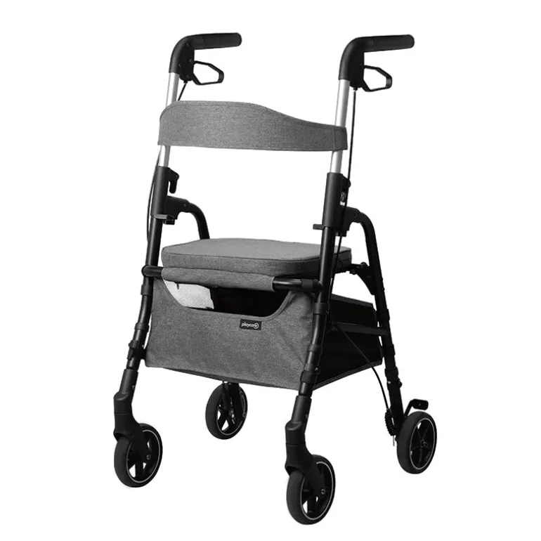 W4 rollator / indkøbsvogn - Grå
