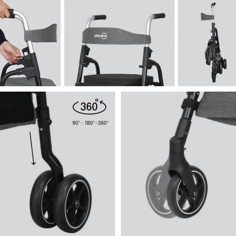 W05 rollator / indkøbsvogn - Grøn